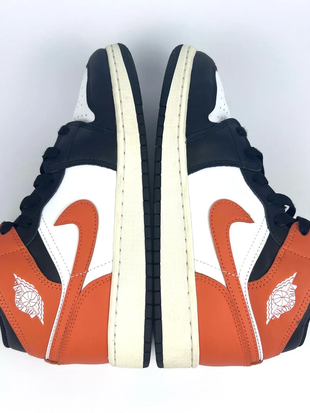 Nike Air Jordan 1 Mid - Orange/Black/White Kids Sneakers